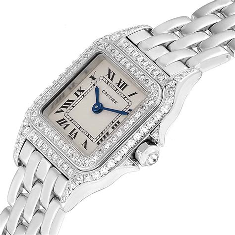 white gold cartier watch|cartier 18k gold ladies watches.